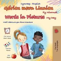 Bokomslag för "Words in Pictures - My Day (Welsh English Bilingual Children's Book)"