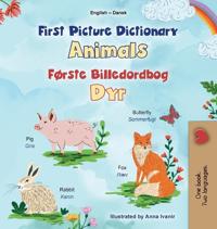 Bokomslag för "First Picture Dictionary - Animals (English Danish Bilingual Children's Book)"