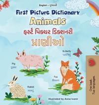 First Picture Dictionary - Animals (English Gujarati Bilingual Children's Book)