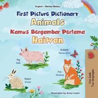 Bokomslag för "First Picture Dictionary - Animals (English Malay Bilingual Children's Book)"