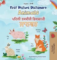 Bokomslag för "First Picture Dictionary - Animals (English Punjabi Bilingual Children's Book)"