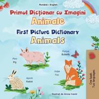 Bokomslag för "First Picture Dictionary - Animals (Romanian English Bilingual Children's Book)"
