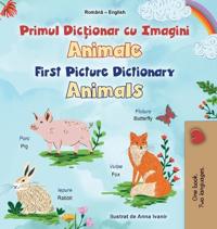 Bokomslag för "First Picture Dictionary - Animals (Romanian English Bilingual Children's Book)"