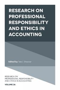 Kirjan kansi "Research on Professional Responsibility and Ethics in Accounting"