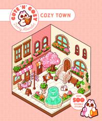 Cute 'n' Cozy Sticker Therapy: Cozy Town