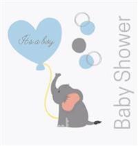 Welcome baby boy, baby shower guest book (Hardback)