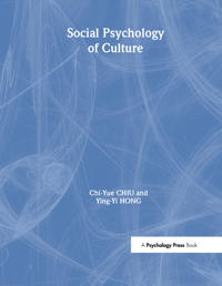 Kirjan kansi "Social Psychology of Culture"