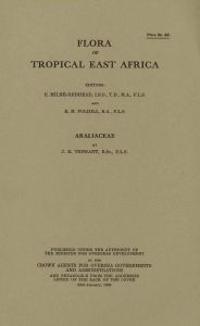 Flora of Tropical East Africa: Araliaceae