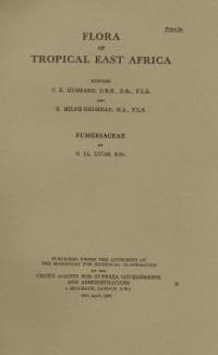 Flora of Tropical East Africa: Fumeriaceae