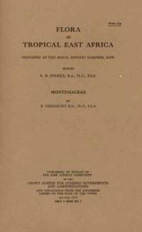Flora of Tropical East Africa: Montiniaceae