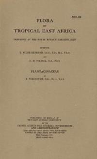 Flora of Tropical East Africa: Plantaginaceae