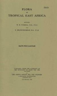 Flora of Tropical East Africa: Ranunculaceae