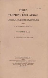 Flora of Tropical East Africa: Rubiaceae, Part 1