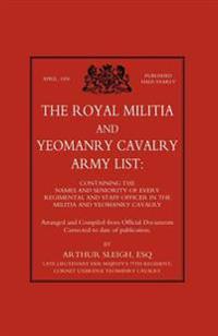 Bokomslag för "Royal Militia and Yeomanry Cavalry Army List"