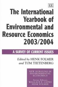 Kirjan kansi "The International Yearbook of Environmental and Resource Economics 2003/2004"