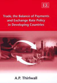 Kirjan kansi "Trade, The Balance Of Payments And Exchange Rate Policy In Developing Countries"