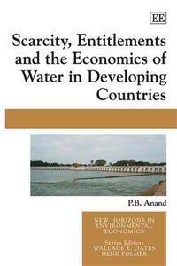 Kirjan kansi "Scarcity, Entitlements and the Economics of Water in Developing Countries"