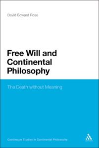 Kirjan kansi "Free Will and Continental Philosophy"