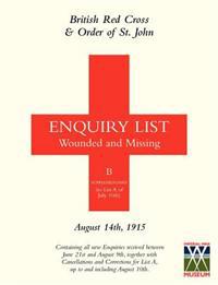 British Red Cross and Order of St John Enquiry List for Wounded and Missing