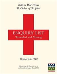 British Red Cross and Order of St John Enquiry List for Wounded and Missing
