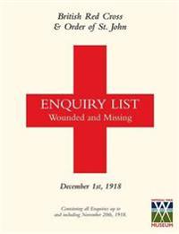 British Red Cross and Order of St John Enquiry List for Wounded and Missing