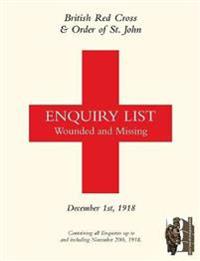 British Red Cross and Order of St John Enquiry List for Wounded and Missing