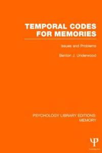 Bokomslag för "Temporal Codes for Memories (PLE: Memory)"