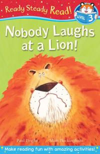 Kirjan kansi "Nobody Laughs at a Lion!"