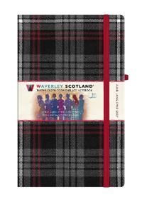 Auld Lang Syne Grey Tartan Notebook: Large 21cm x 13cm