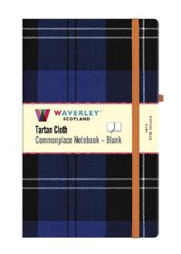 Ramsay Blue Tartan Blank Hardback Notebook: Large 21 x 13cm