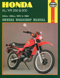 Honda XL/XR 250 & 500 (78 - 84) Haynes Repair Manual