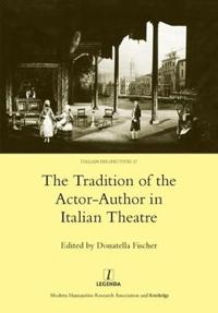 Kirjan kansi "The Tradition of the Actor-author in Italian Theatre"