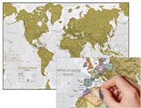 Scratch the World wall map