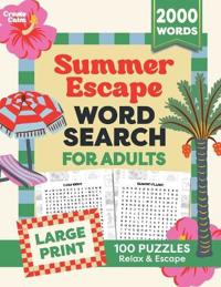 Relaxing Summer Word Search for Adults