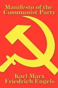 Kirjan kansi "MANIFESTO OF THE COMMUNIST PARTY"