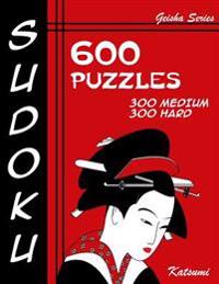 Sudoku 600 Puzzles - 300 Medium & 300 Hard: Geisha Series Book