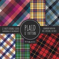 Plaid O' Pattern Scrapbook Paper Pad 8x8 Scrapbooking Kit for Papercrafts, Cardmaking, DIY Crafts, Tartan Gingham Check Scottish Design, Multicolor