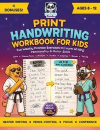 Print Handwriting Workbook for Kids 8-12