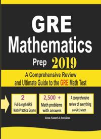 GRE Math Prep 2019: A Comprehensive Review and Ultimate Guide to the ...