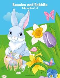 Bunnies and Rabbits Coloring Book 1 & 2
