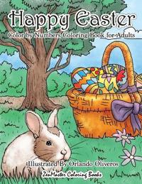 Happy Easter Color By Numbers Coloring Book for Adults