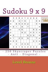 Sudoku 9 x 9 - 250 Skyscraper Puzzles - Anti - Diagonal - Level Bronze