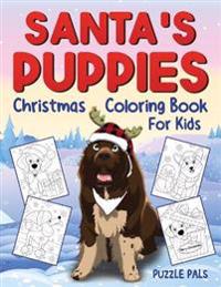 Kirjan kansi "Santa's Puppies Coloring Book For Kids"
