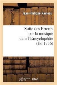 Suite Des Erreurs Sur La Musique Dans l'Encyclopédie