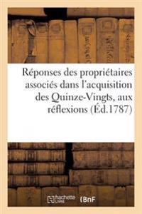 A Réponses Des Propriétaires Associés Dans l'Acquisition Des Quinze-Vingts