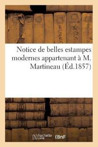 Notice de Belles Estampes Modernes Appartenant À M. Martineau