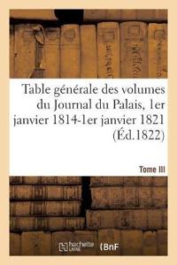 Table Générale Par Ordre Alphabétique Des Matières