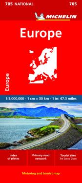 Europa Michelin 1:3milj, national map 705