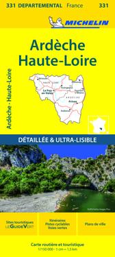 Ardeche, Haute-Loire - Michelin Local Map 331