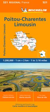 Poitou-Charentes - Michelin Regional Map 521